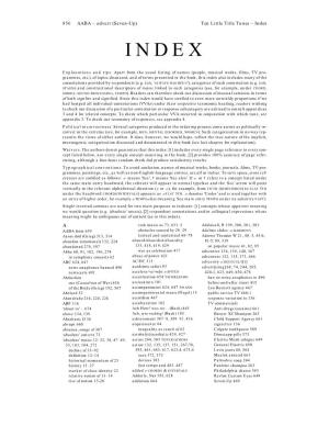 Ten Little Title Tunes – Index INDEX