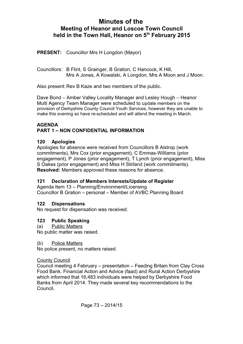 Meeting of Heanor and Loscoe Town Council s1