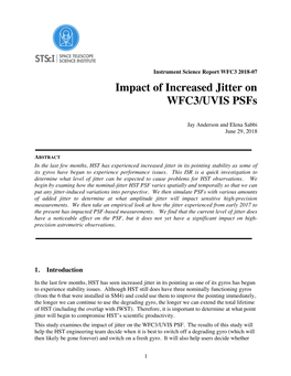 Impact of Increased Jitter on WFC3/UVIS Psfs