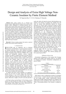 Design and Analysis of Extra High Voltage Non-Ceramic Insulator by Finite Element Method
