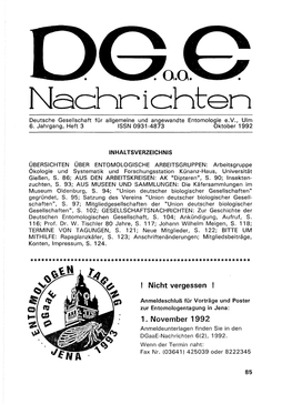 Nicht Vergessen 1. November 1992