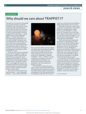 Why Should We Care About TRAPPIST-1?