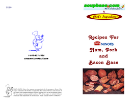 Recipes for Ham, Pork and Bacon Base