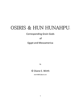 Osiris & Hun Hunahpu