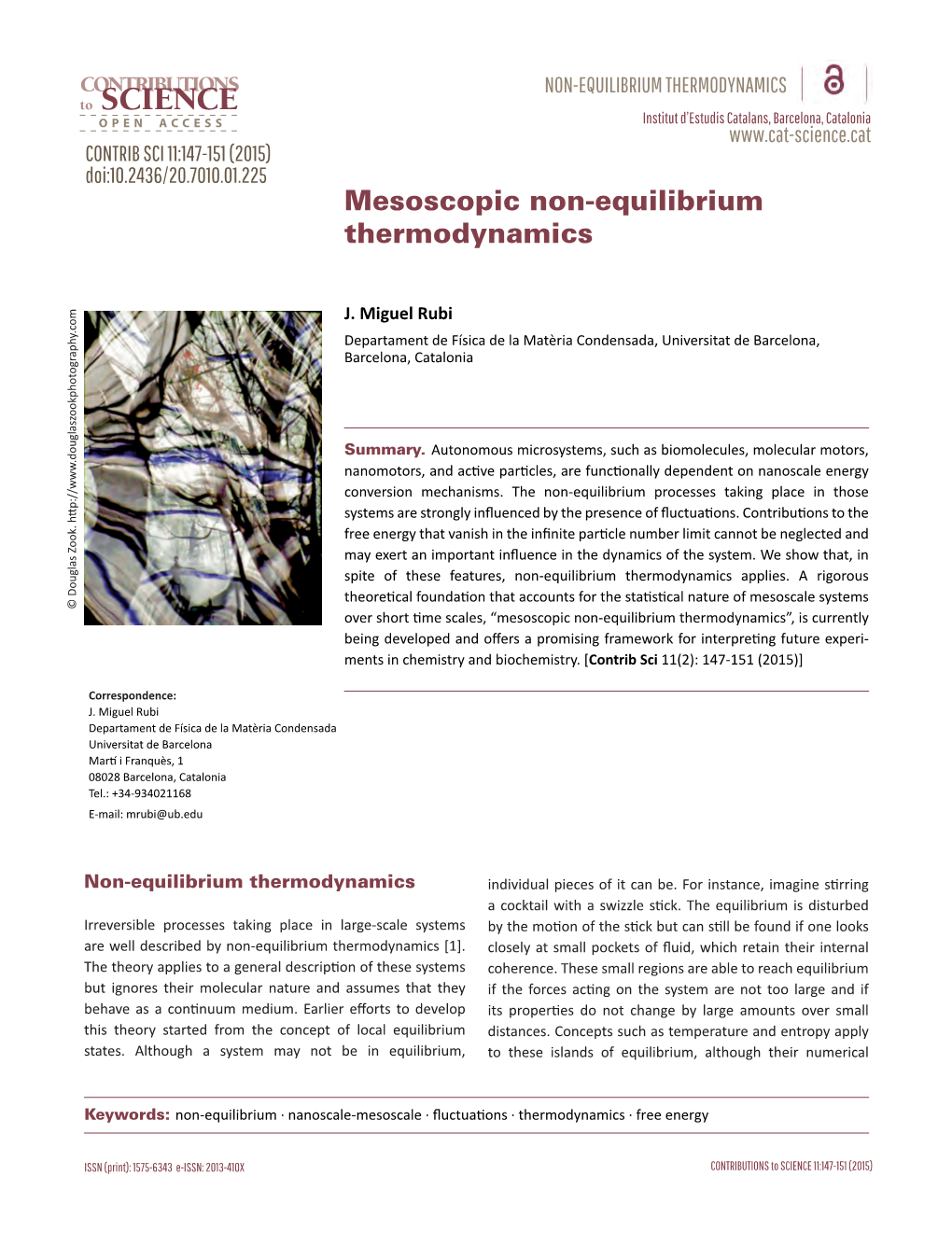 Mesoscopic Non-Equilibrium Thermodynamics