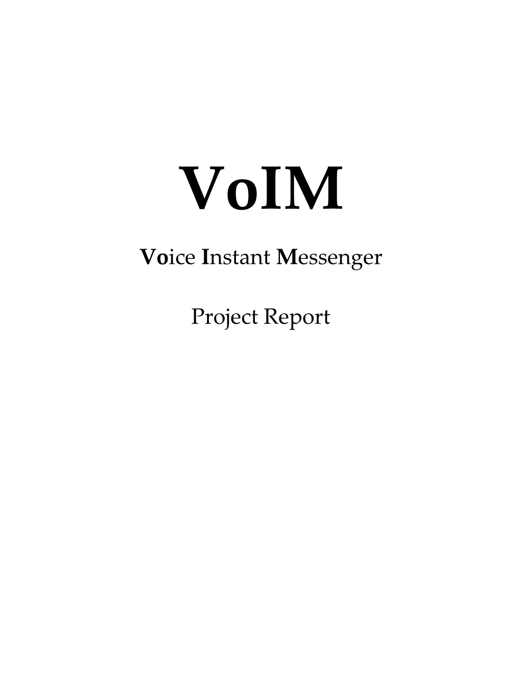 Voice Instant Messenger