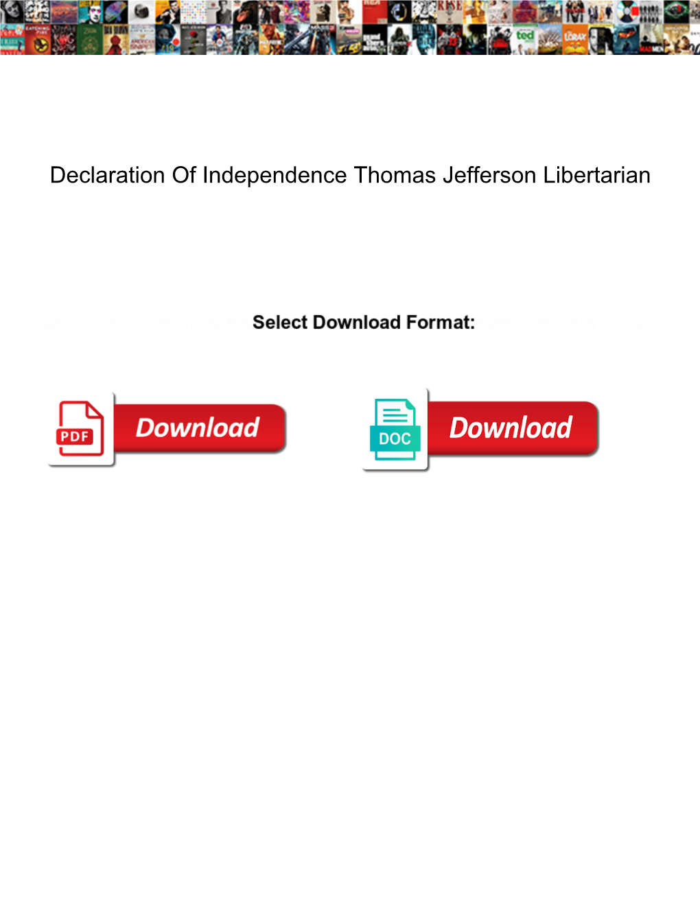 Declaration of Independence Thomas Jefferson Libertarian