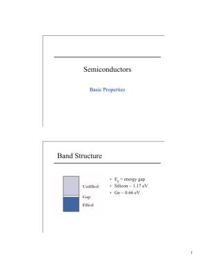 Semiconductors Band Structure