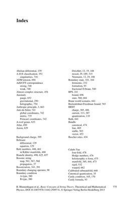 Abelian Differential, 139 A-D-E Classification, 351 Singularities, 716