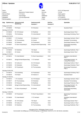Spielplan 19.06.2016 17:37
