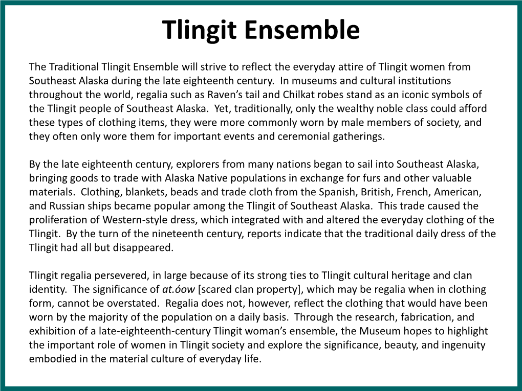 Tlingit Ensemble