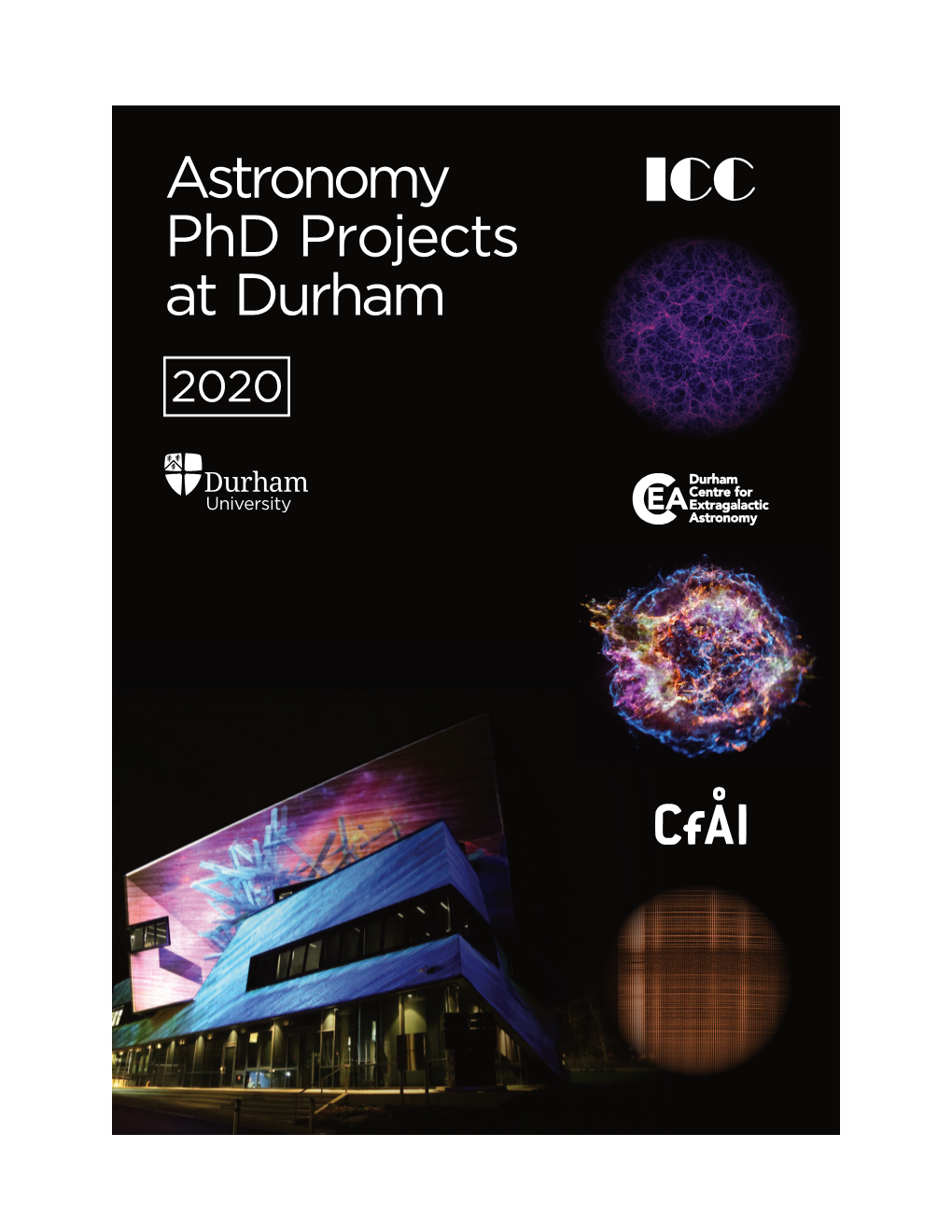Astronomy Phd Projects at Durham 2020