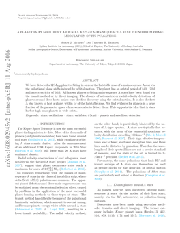 A Planet in an 840-D Orbit Around a Kepler Main-Sequence a Star Found