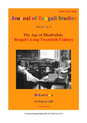 Journal of Bengali Studies