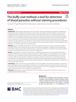 The Buffy Coat Method: a Tool for Detection of Blood Parasites Without