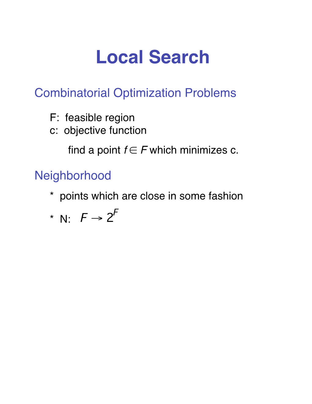 Local Search