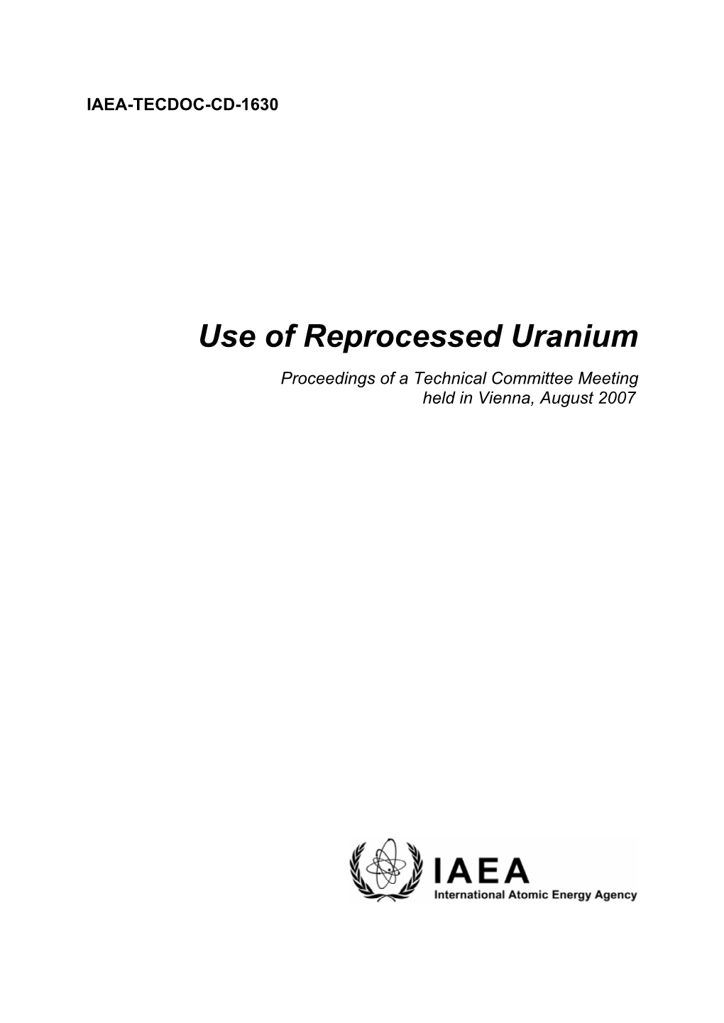 Use of Reprocessed Uranium
