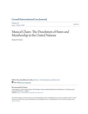 The Dissolution of States and Membership in the United Nations Michael P