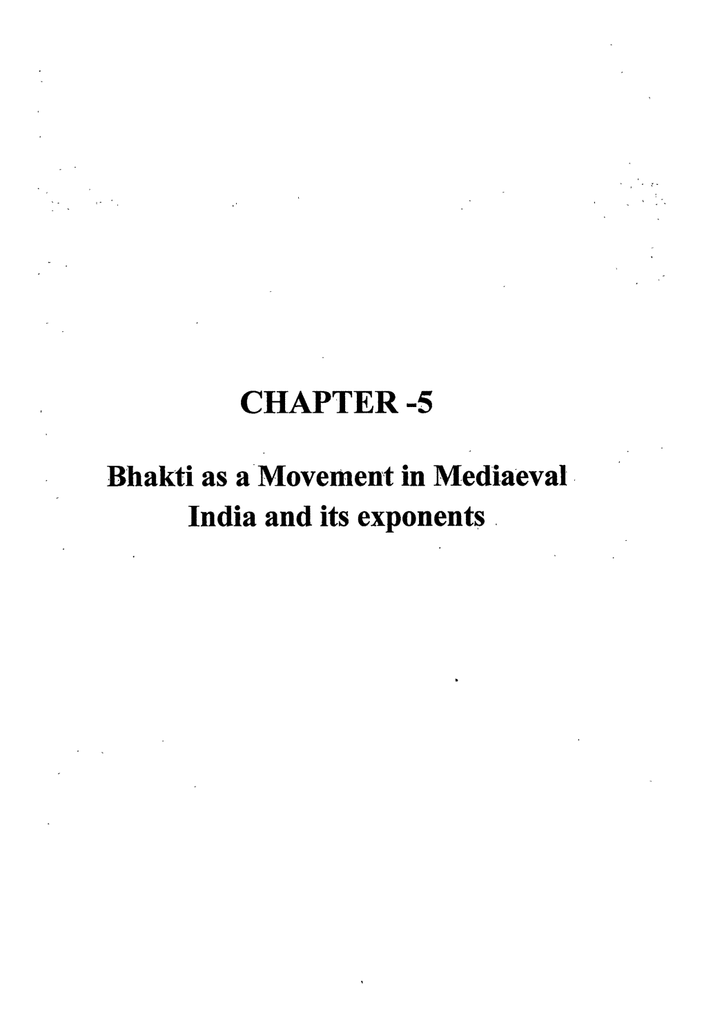 E-Content for History Generic B.A. II Yr. Bhakti Movement