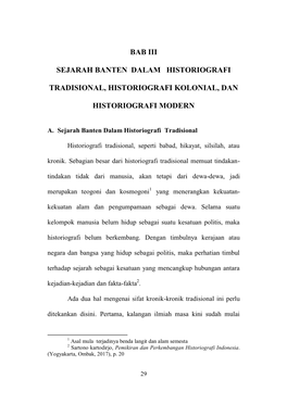 Bab Iii Sejarah Banten Dalam Historiografi Tradisional