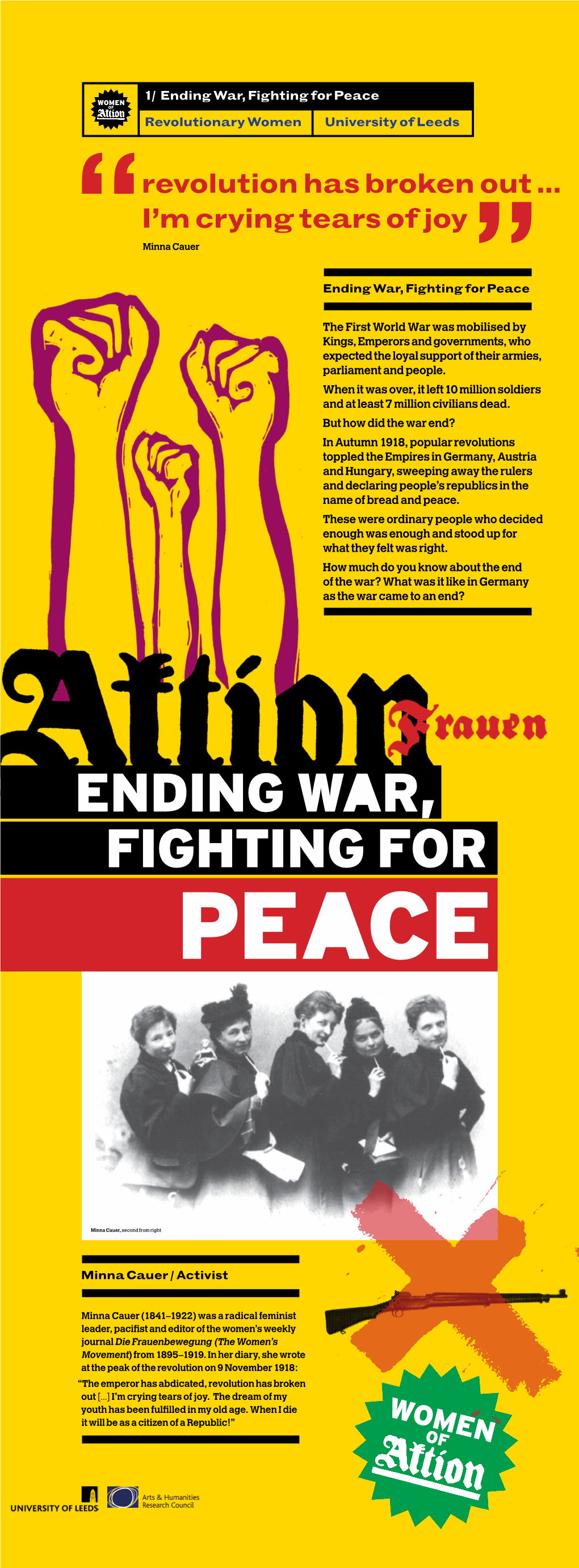 Ending War, Fighting for Peace WOMEN of Revolutionar Y Women Univer Sit Y of Leeds