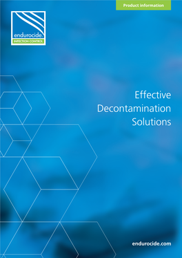 Effective Decontamination Solutions
