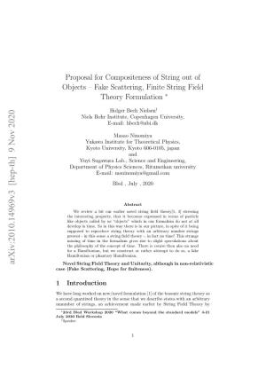 Fake Scattering, Finite String Field Theory Formulation