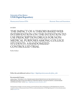 The Impact of a Theory-Based Web Intervention on the Intention to Use