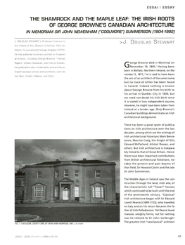 The Shamrock and the Maple Leaf: the Irish Roots of George Browne's Canadian Architecture in Memoriam Sir John Newenham ["Coolmore'1 Summerson (1904-1992}