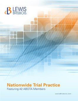 Nationwide Trial Practice Featuring 42 ABOTA Members