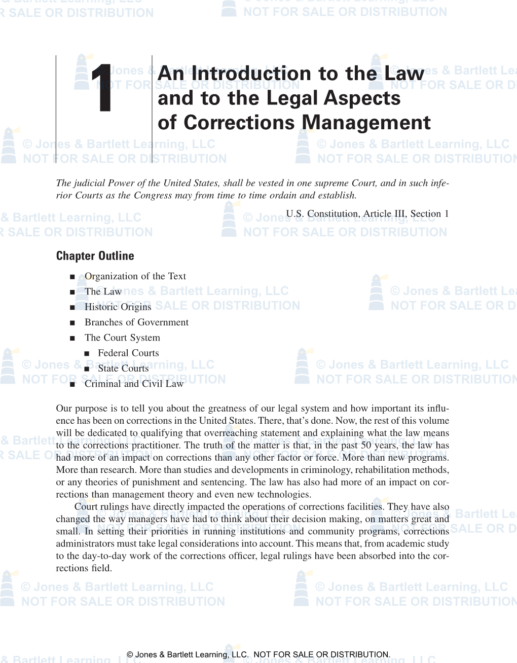 An Introduction to the Law and to the Legal Aspects of Corrections