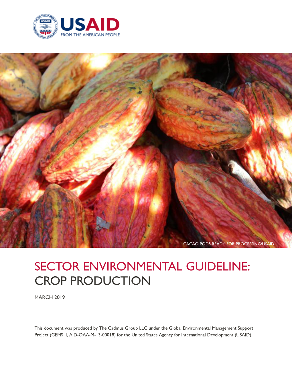 Sector Environmental Guideline: Crop Production (2019)