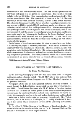 Bibliography of Clinton Hart Merriam