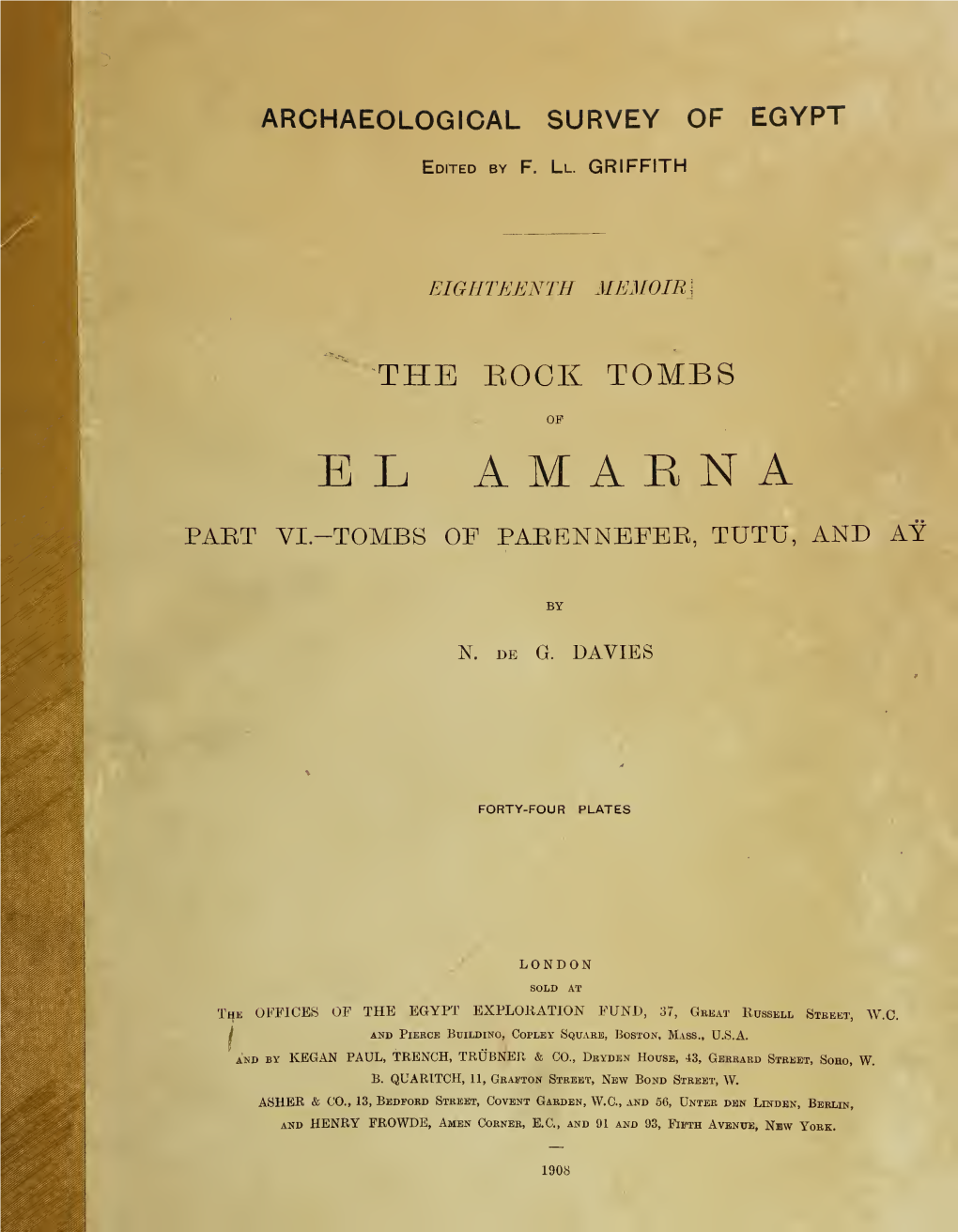 The Rock Tombs of El Amarna