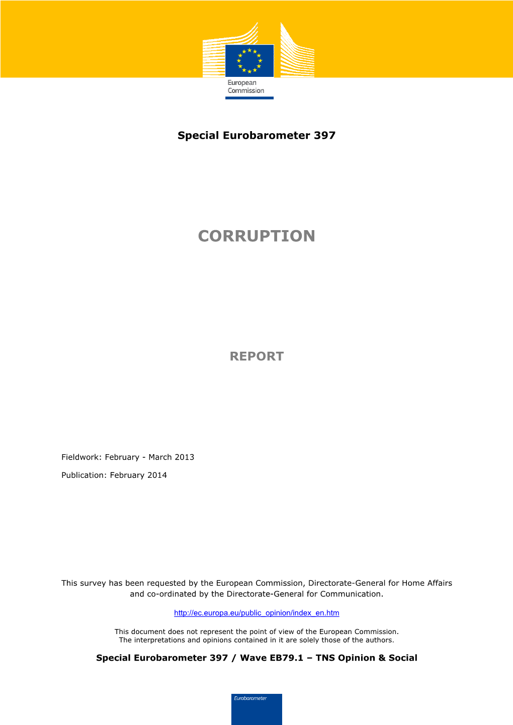 Special Eurobarometer on Corruption