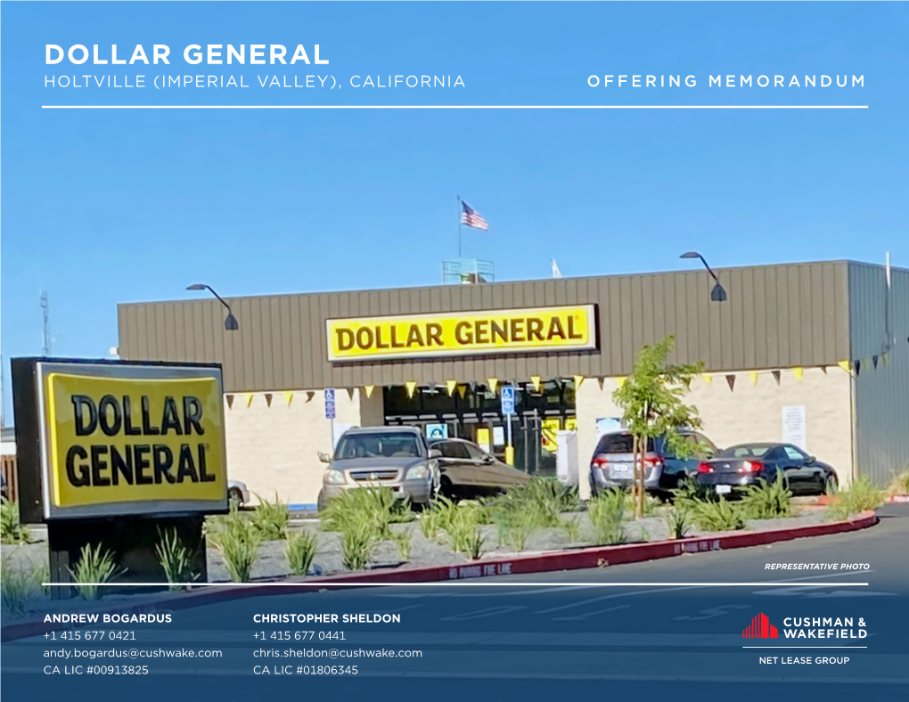 Dollar General Holtville (Imperial Valley), California Offering Memorandum