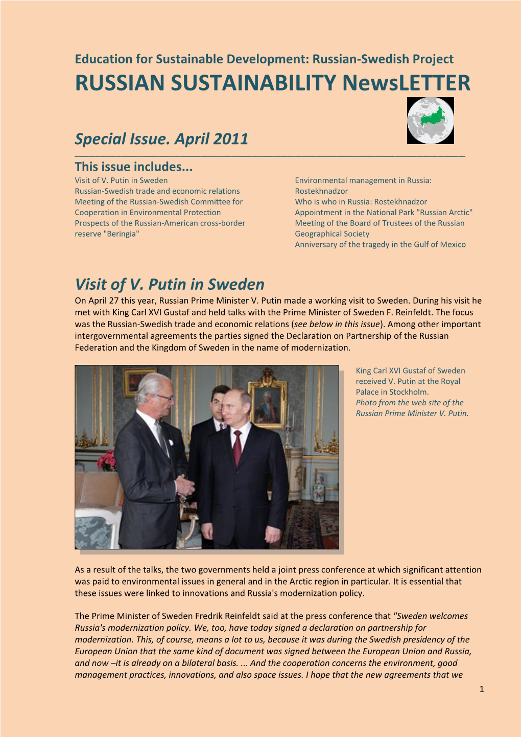 RUSSIAN SUSTAINABILITY Newsletter