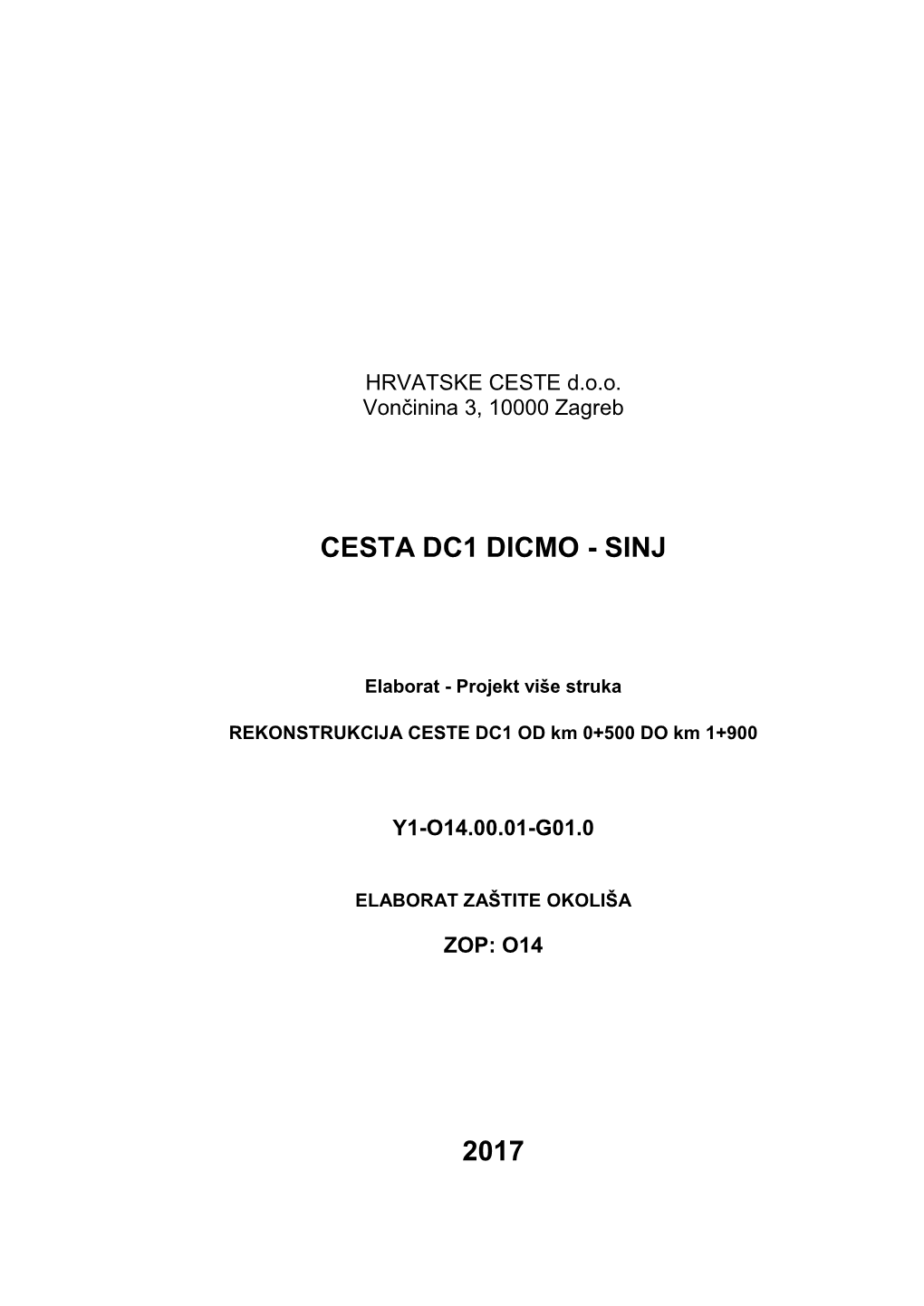 Cesta Dc1 Dicmo - Sinj