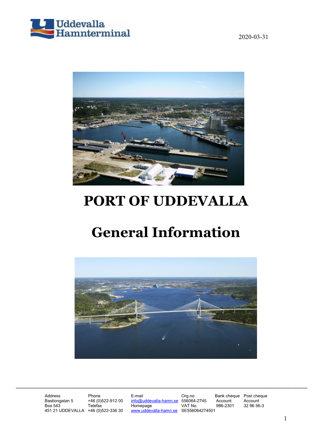 PORT of UDDEVALLA General Information