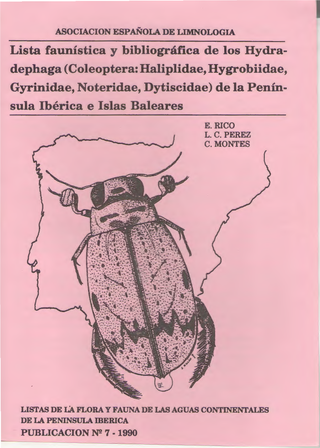 Lista Faunistica De Los Hydradephaga De La Península Ibérica Y Baleares