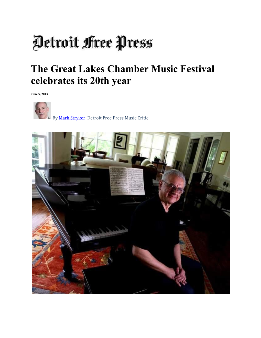 The Great Lakes Chamber Music Festival Celebrates Its 20Th Year