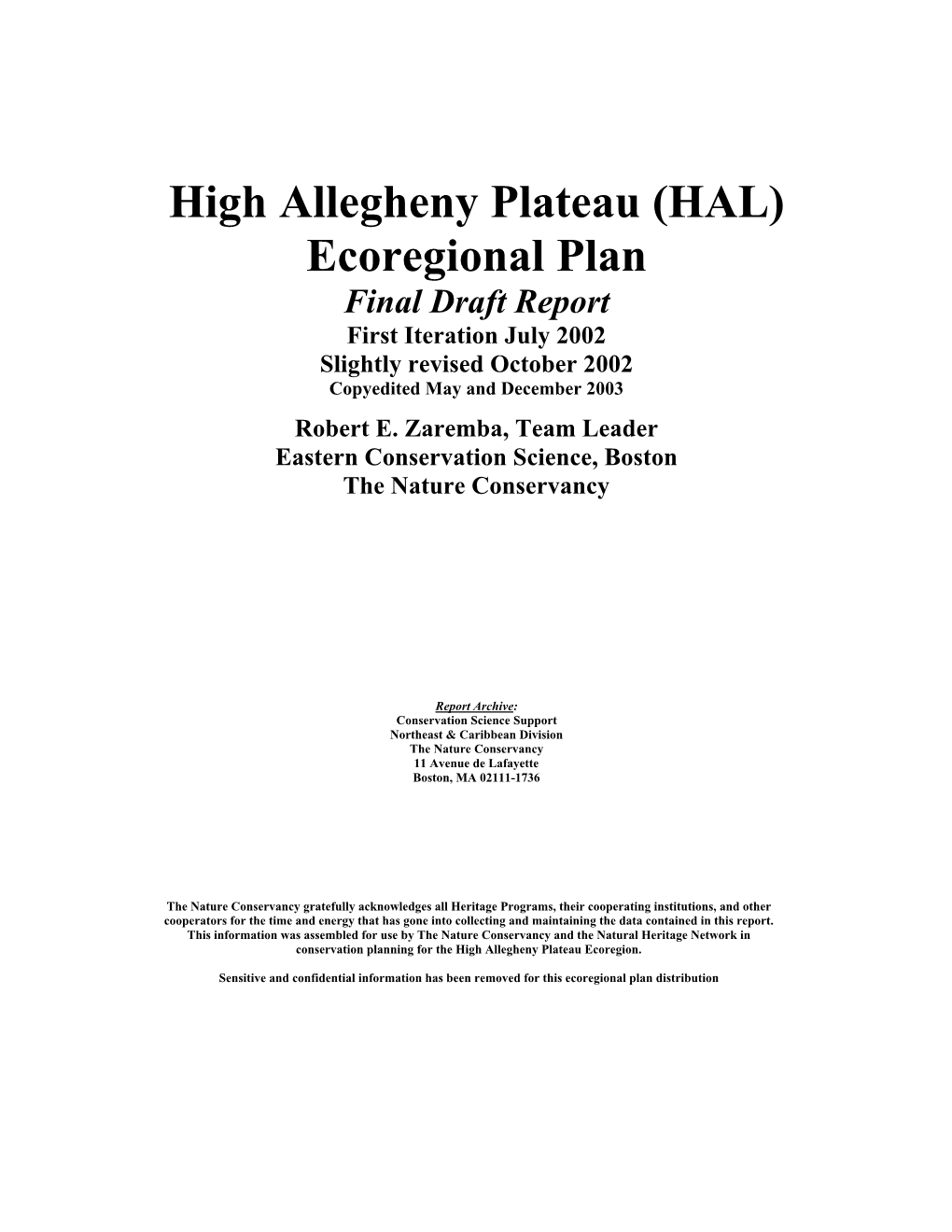 HAL Plant Target List Includes 22 Vascular Plants and 2 Non Vascular Plants (Table P+AT1)