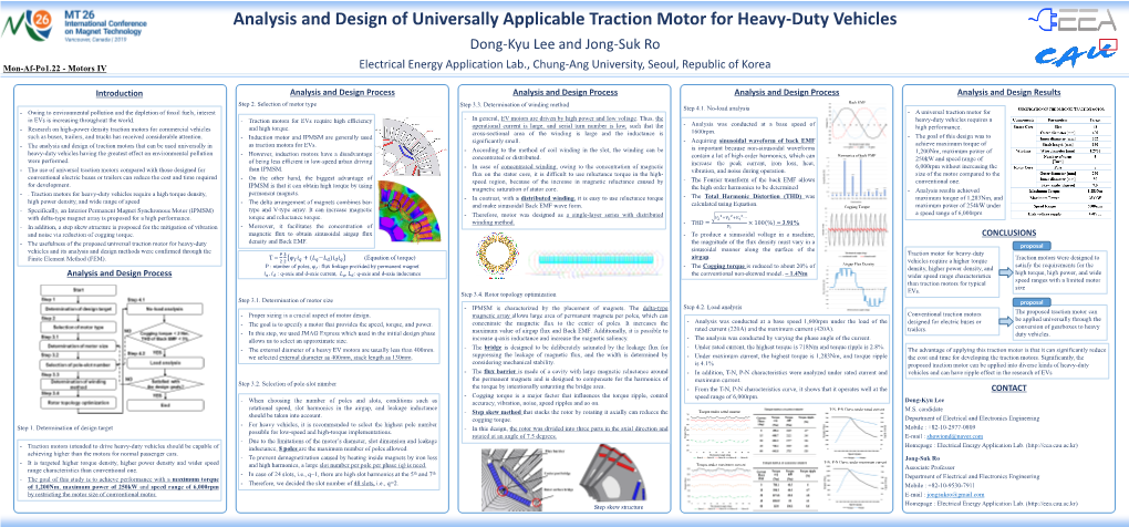 Analysis and Design of Universally Applicable Traction Motor for Heavy-Duty Vehicles Dong-Kyu Lee and Jong-Suk Ro