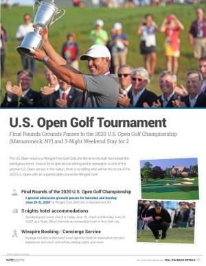 2020 U.S. Open Golf Tournament