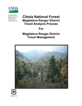 Magdalena Ranger District Travel Analysis Process