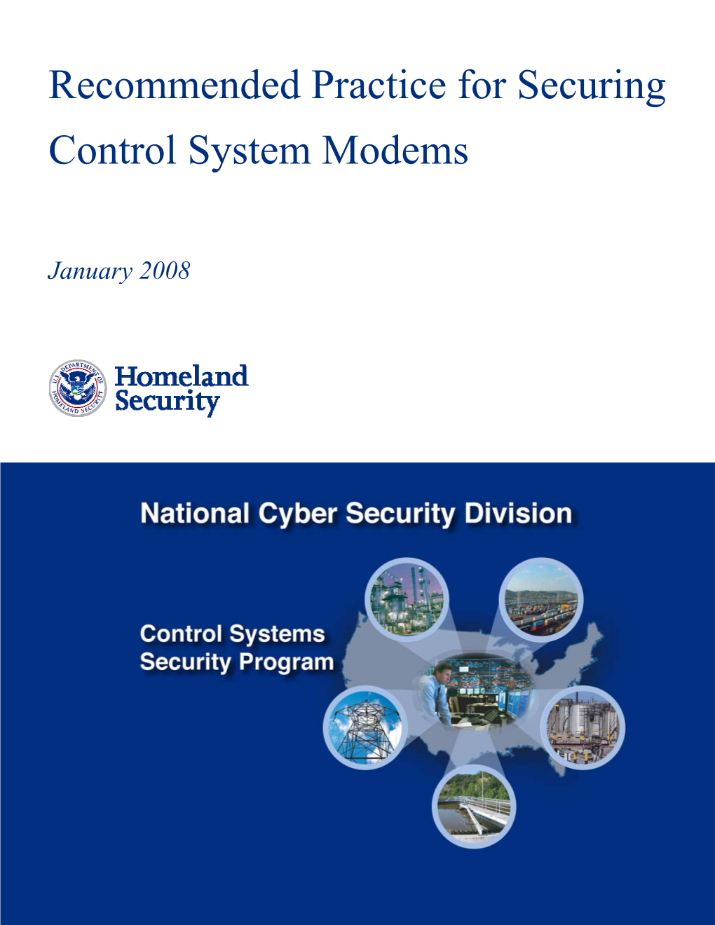 Securing Control Systems Modems