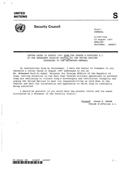 Security Council Distr