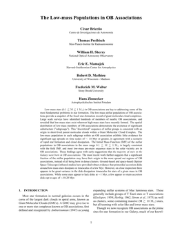 The Low-Mass Populations in OB Associations