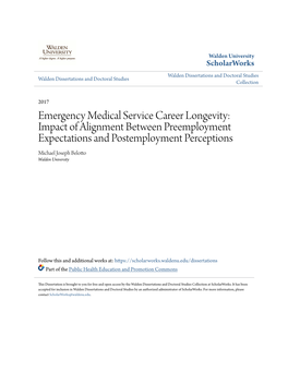 Emergency Medical Service Career Longevity