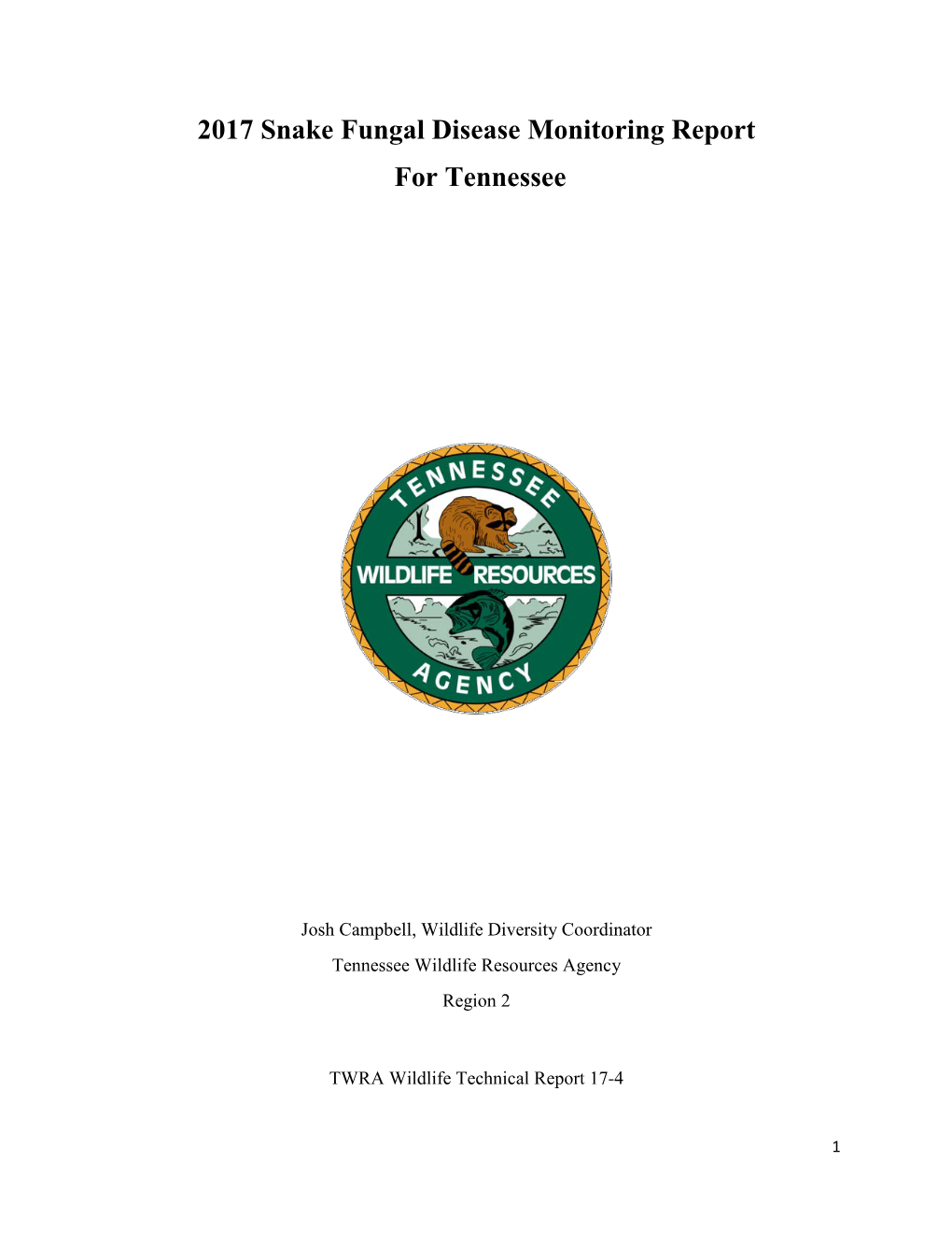 2017 Snake Fungal Disease Monitoring Report for Tennessee